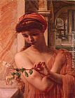 Edward John Poynter Psyche in the temple of love painting